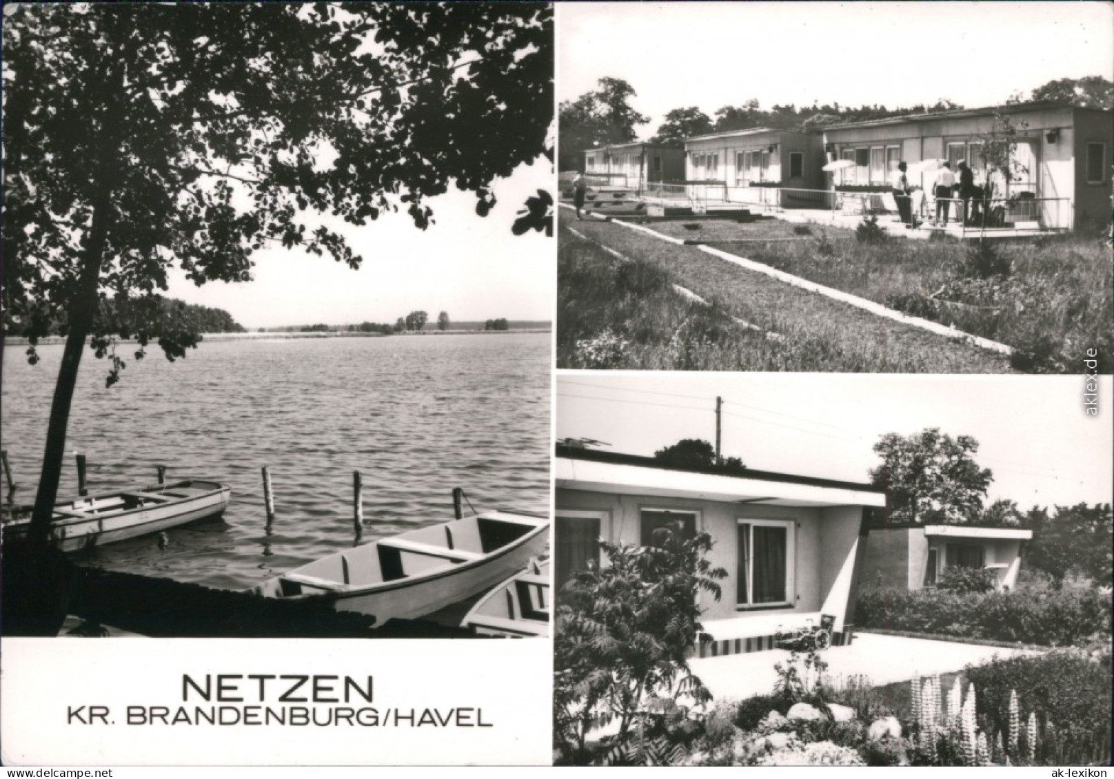 Ansichtskarte Netzen-Kloster Lehnin Badestelle, Bungalows 1980 - Lehnin