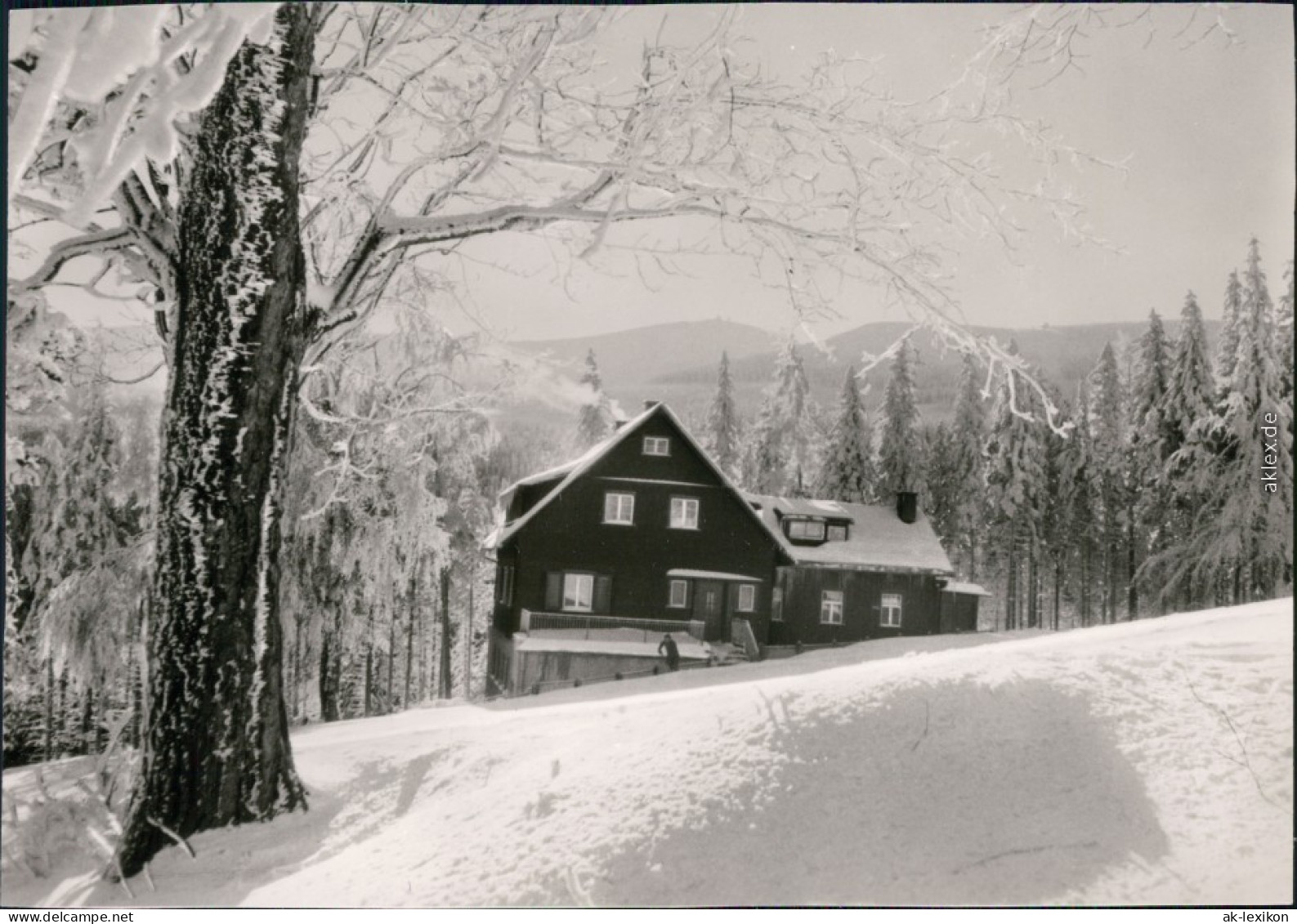 Ansichtskarte Krummhübel Karpacz Haus Im Schnee 1981 - Schlesien