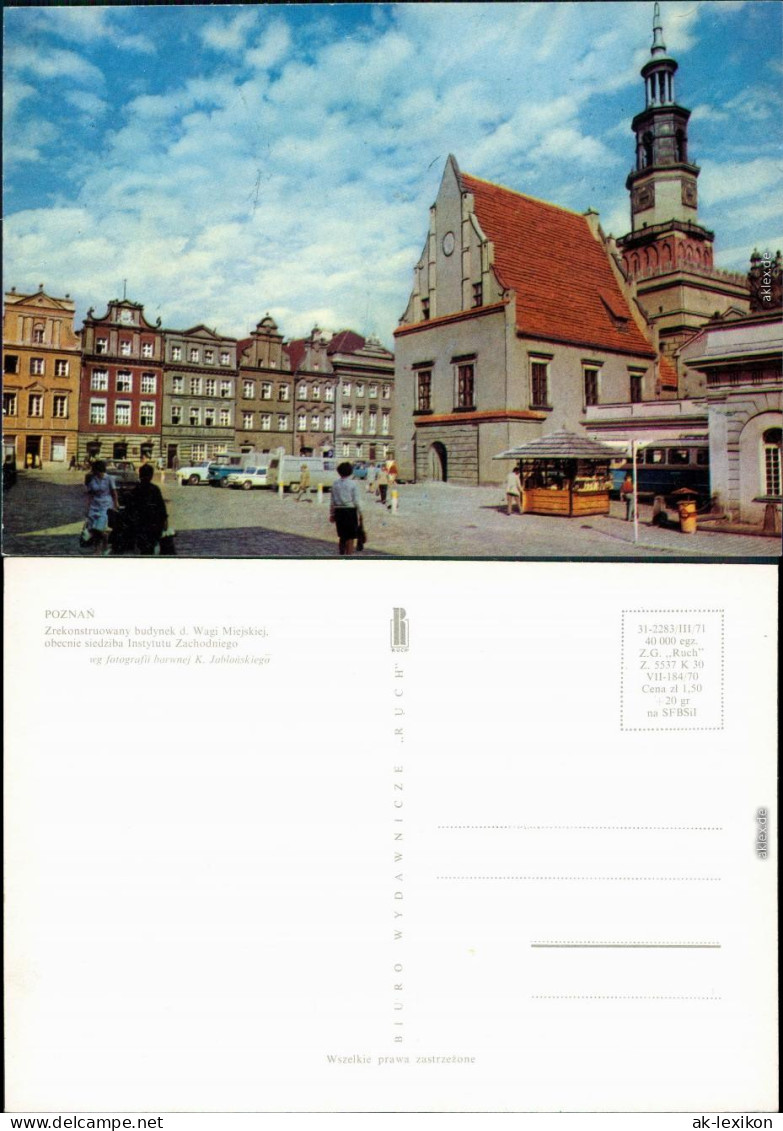 Ansichtskarte Posen Poznań Rathaus 1971 - Polen