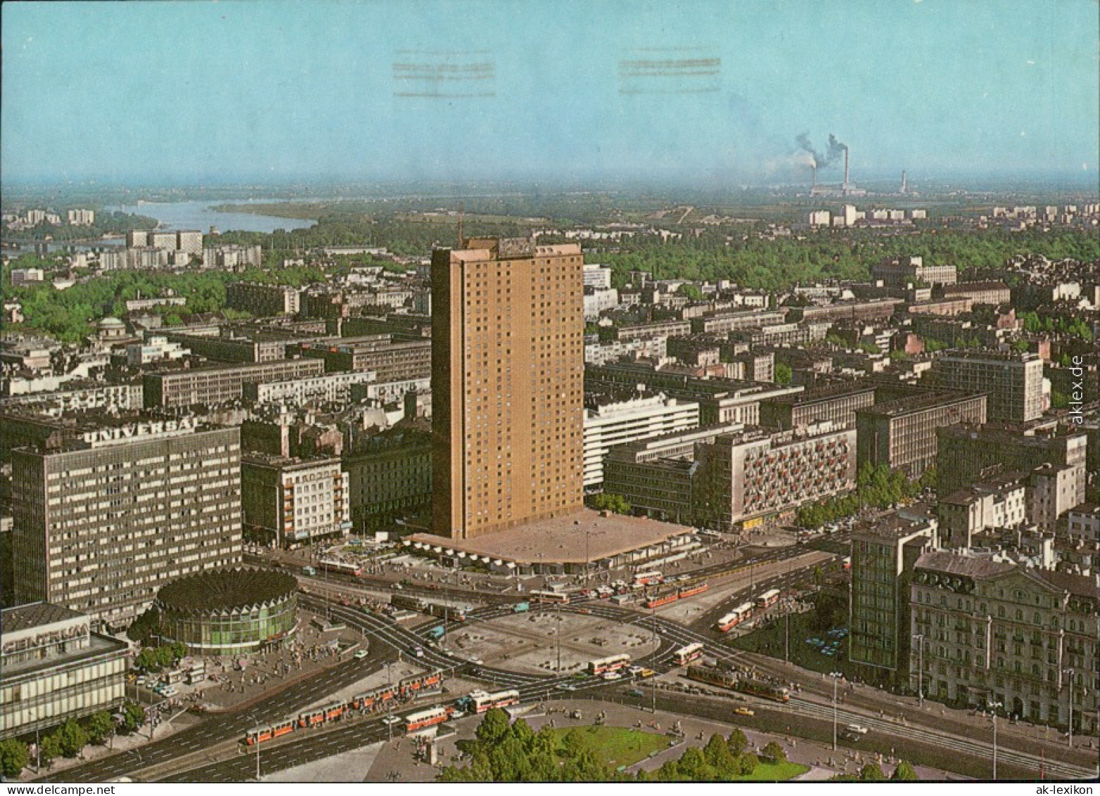 Ansichtskarte Warschau Warszawa Panorama-Ansicht 1979 - Pologne