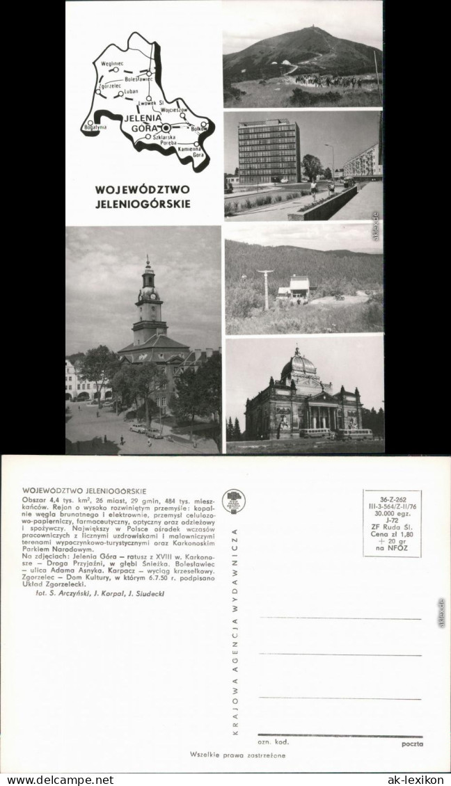 Hirschberg (Schlesien) Jelenia Góra Berg, Hochhaus Skilift, Hist Gebäude 1962 - Schlesien