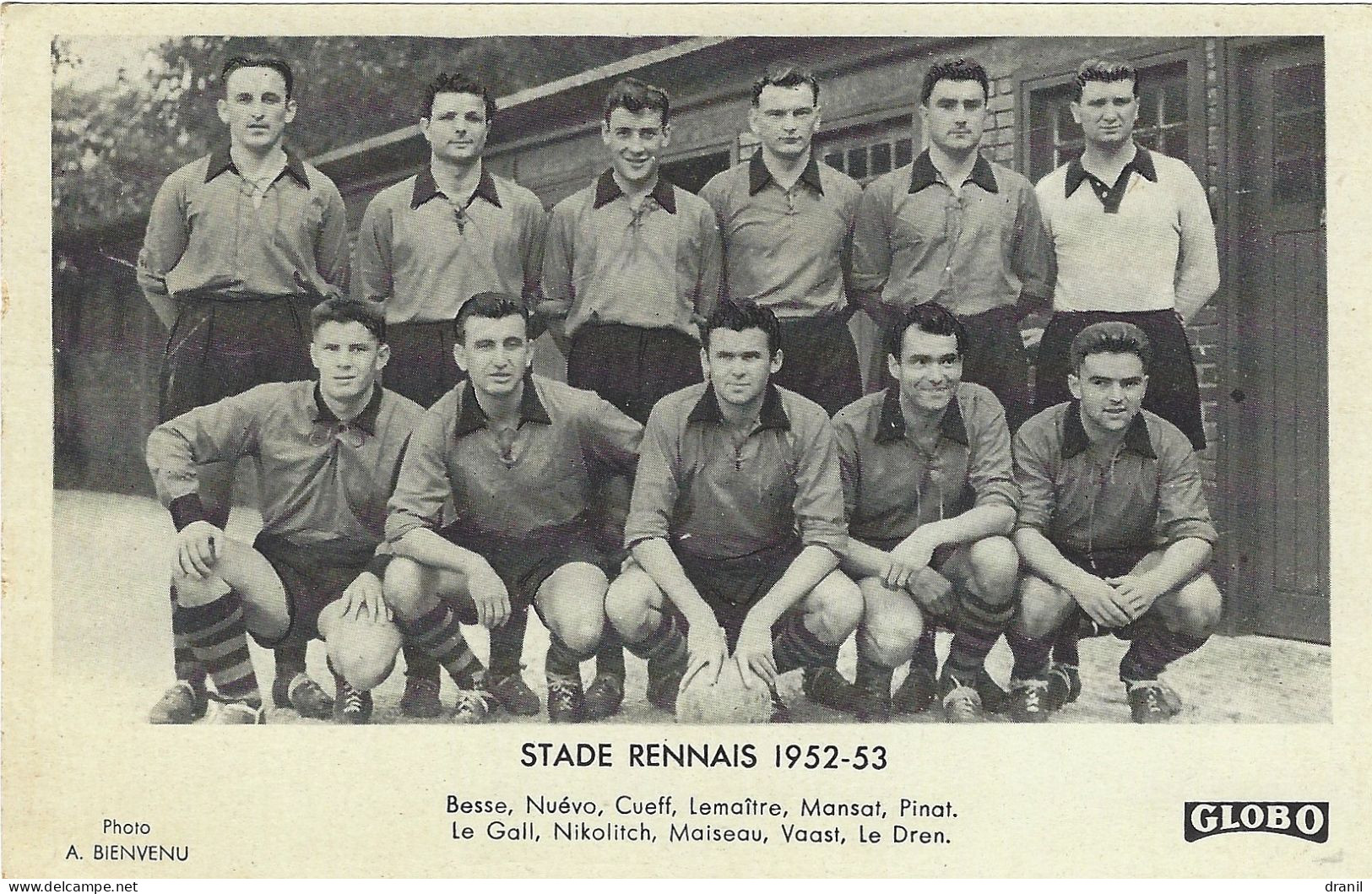 Football - GLOBO - Photo A. BIENVENU - STADE RENNAIS 1952-53 - Unclassified