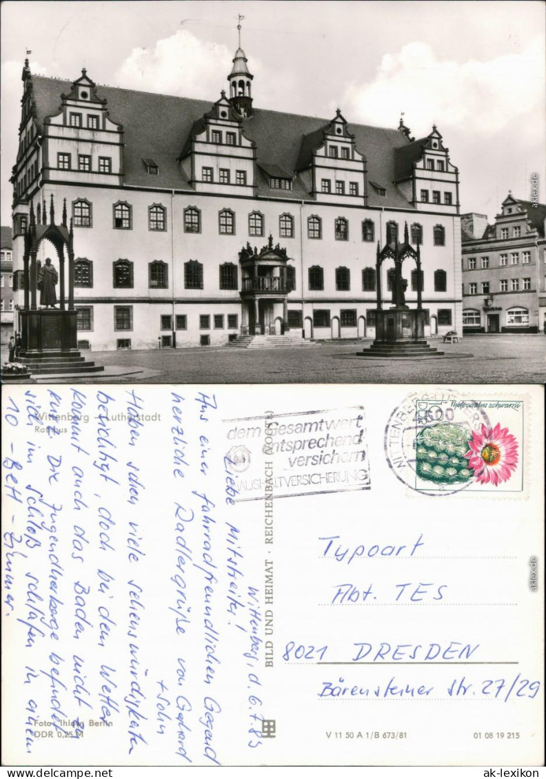 Ansichtskarte Lutherstadt Wittenberg Rathaus C1980 - Autres & Non Classés