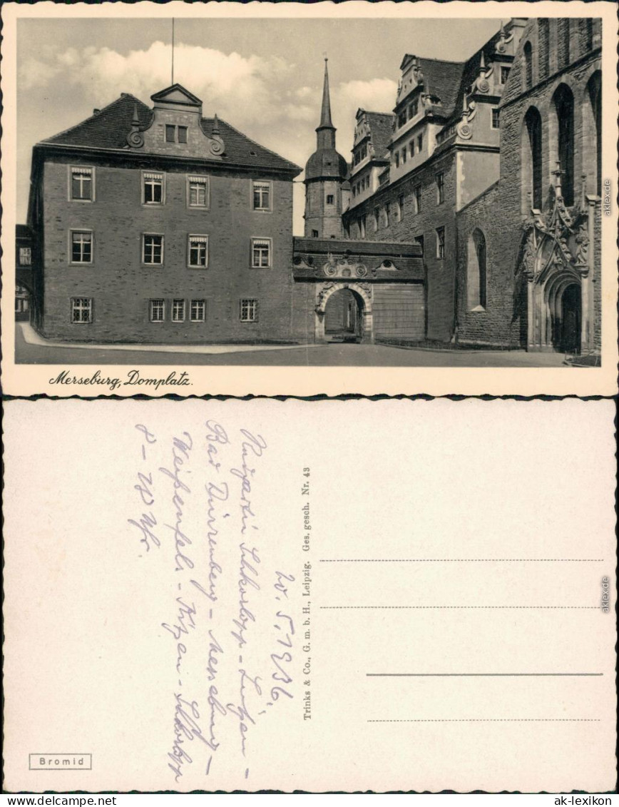 Ansichtskarte Merseburg Domplatz 1936 - Sonstige & Ohne Zuordnung