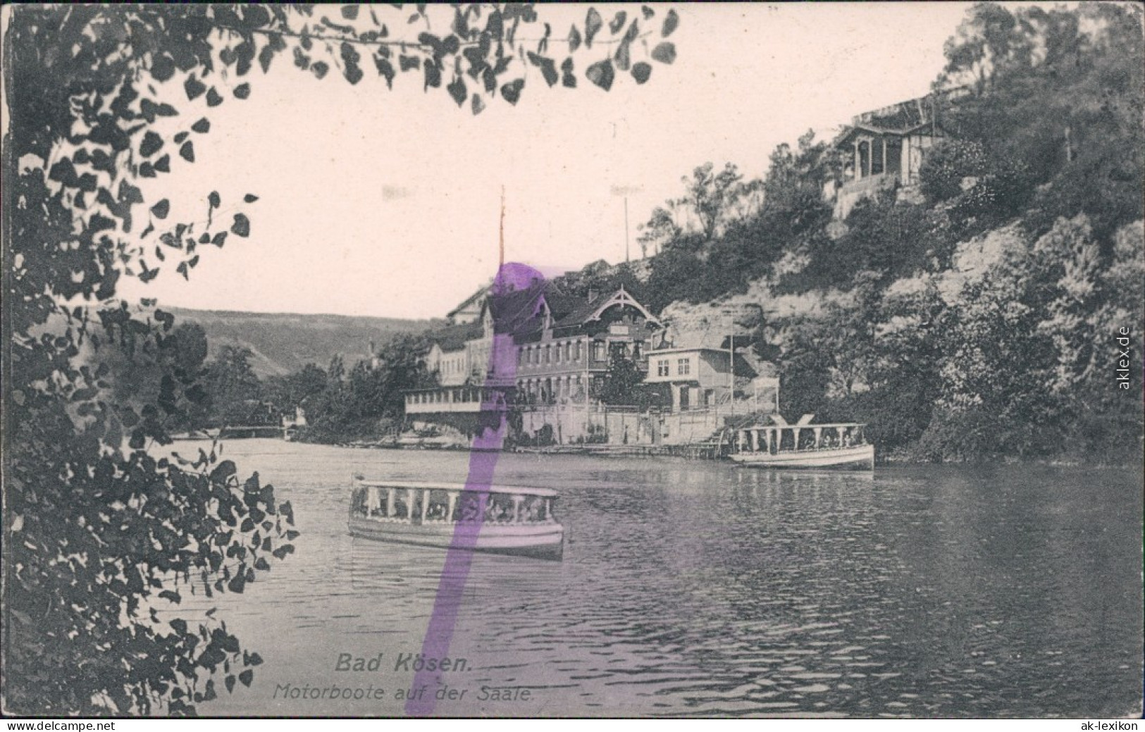 Ansichtskarte Bad Kösen Motorboote Auf Der Saale 1920 - Autres & Non Classés