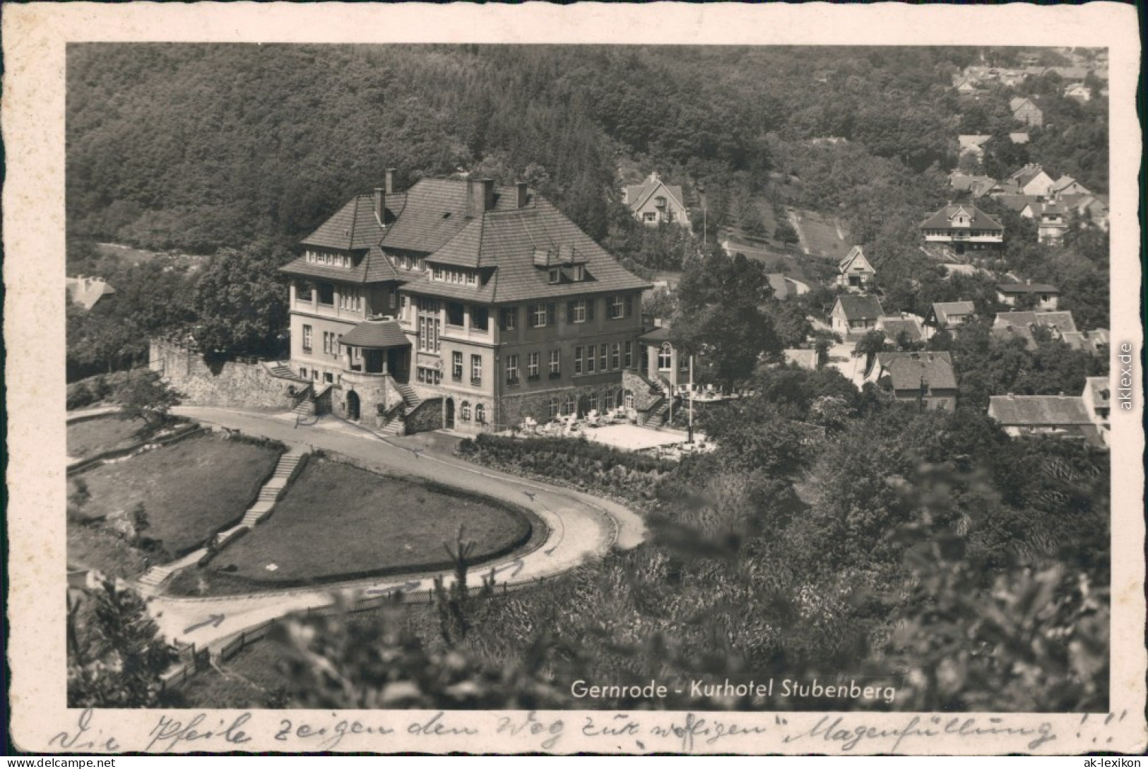 Ansichtskarte Gernrode-Quedlinburg Kurhotel Stubenberg 1946 - Autres & Non Classés