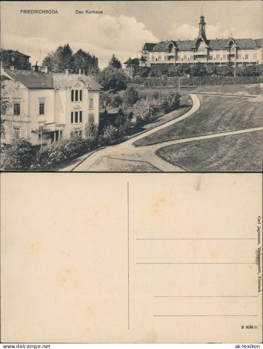 Ansichtskarte Finsterbergen-Friedrichroda Straßenpartien Kurhaus 1930 - Friedrichroda