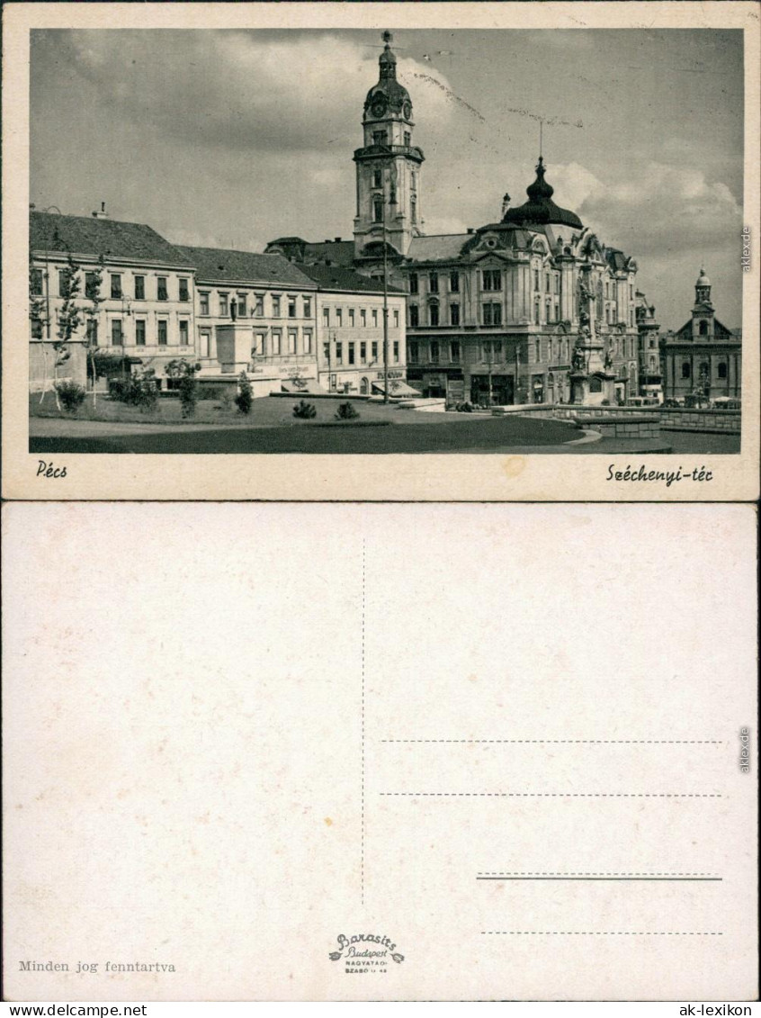 Ansichtskarte Pecs Rathaus 1930 - Hongrie