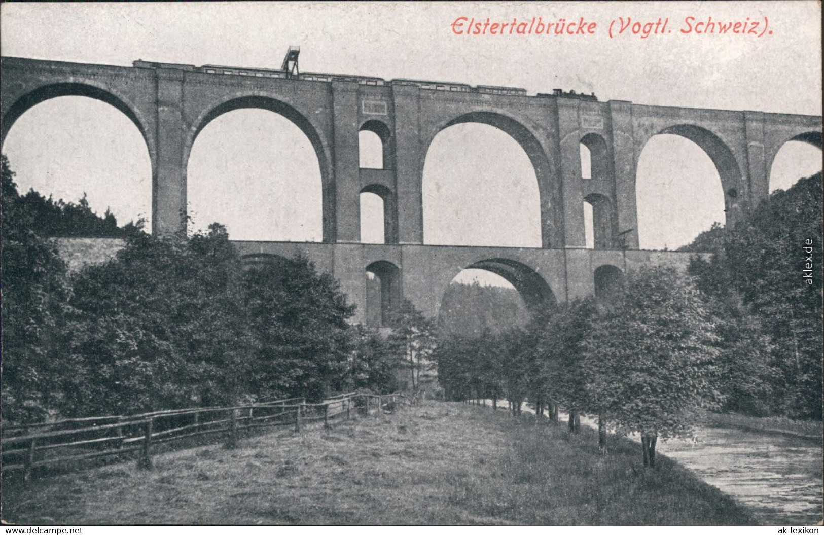 Ansichtskarte Jocketa-Pöhl Elstertalbrücke 2
 1925 - Pöhl