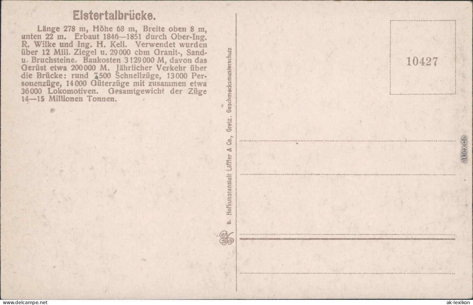 Ansichtskarte Jocketa-Pöhl Elstertalbrücke 2
 1925 - Pöhl