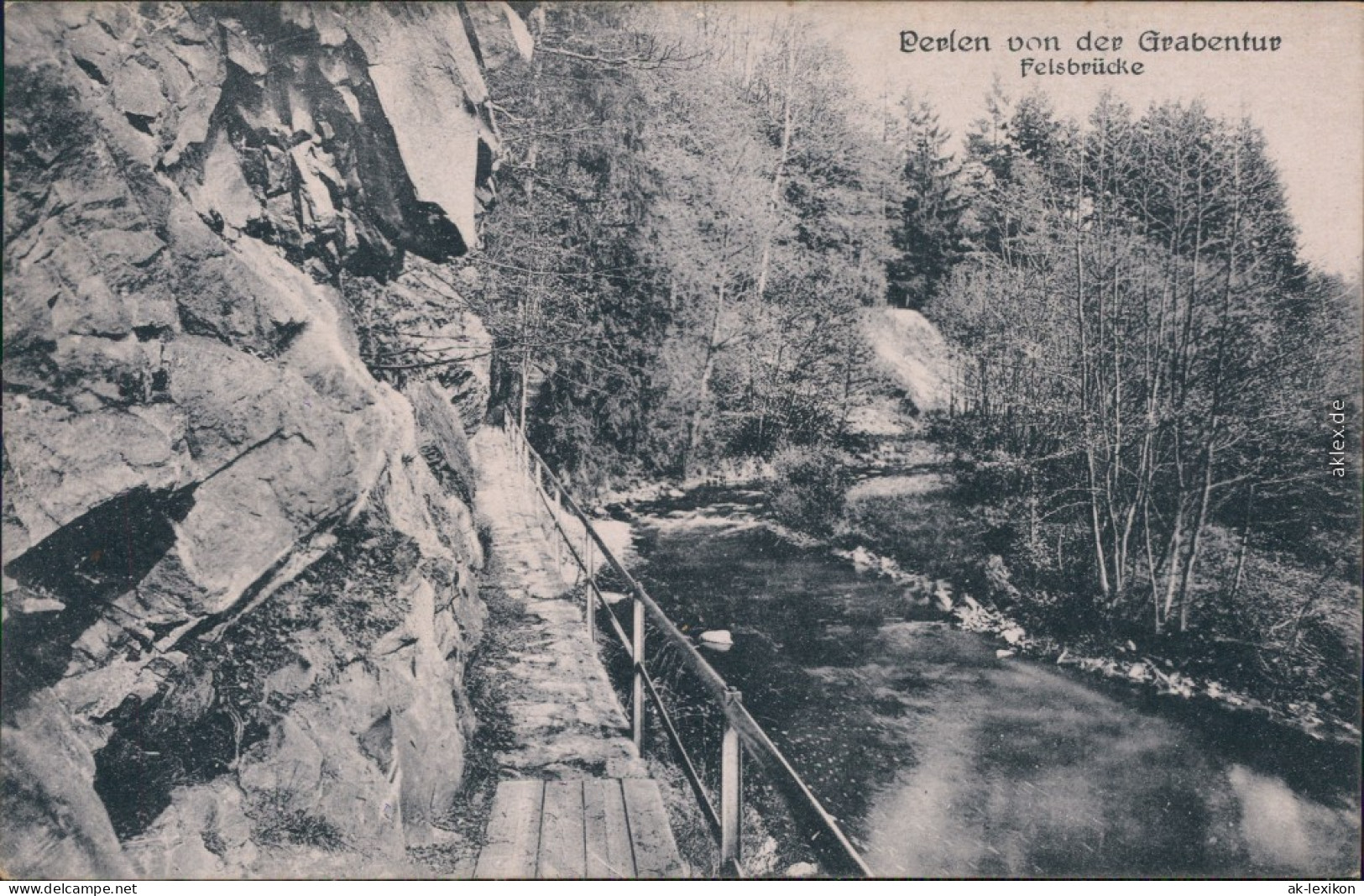 Ansichtskarte Reinsberg (Sachsen) Grabentur - Felsbrücke 1919  - Reinsberg (Sachsen)