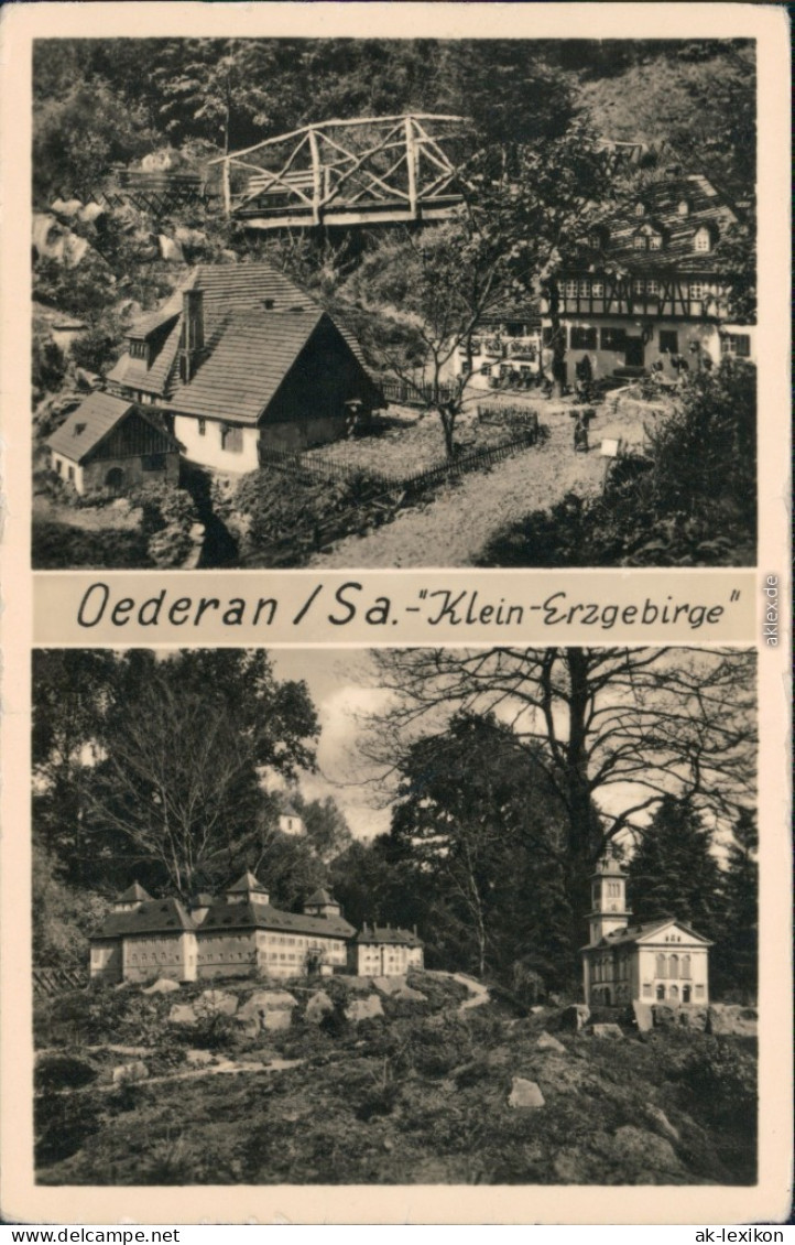 Ansichtskarte Oederan 2 Bild: Klein Erzgebirge 1956  - Oederan