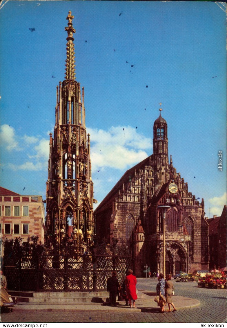 Ansichtskarte Nürnberg Schöner-Brunnen Und Frauenkirche 1975 - Nuernberg