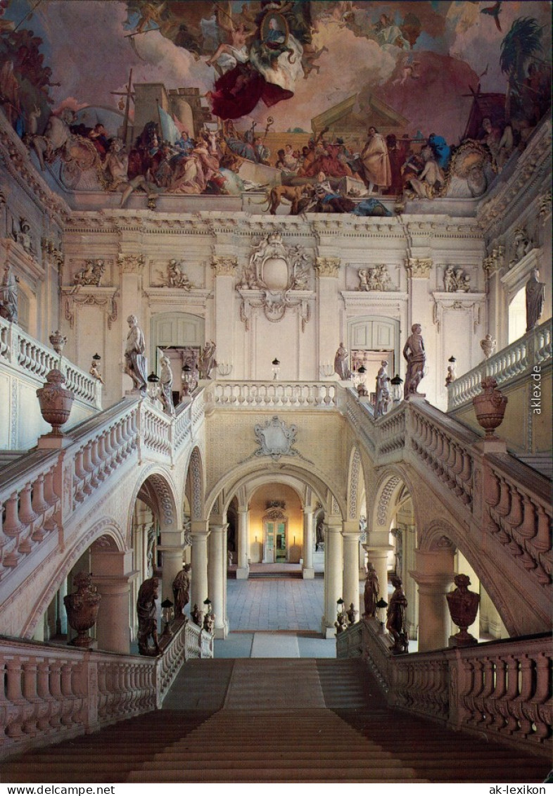 Ansichtskarte Würzburg Residenzschloß - Treppenhaus Mit Deckengemälde 1990 - Wuerzburg