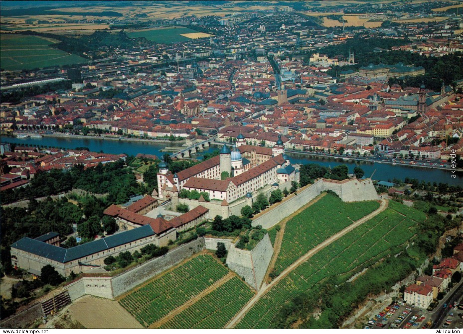Ansichtskarte Würzburg Luftbild 1990 - Wuerzburg