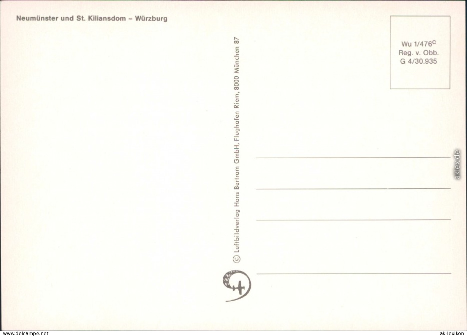 Ansichtskarte Würzburg Neumünster Und St. Kiliansdom Zu Würzburg 1985 - Würzburg