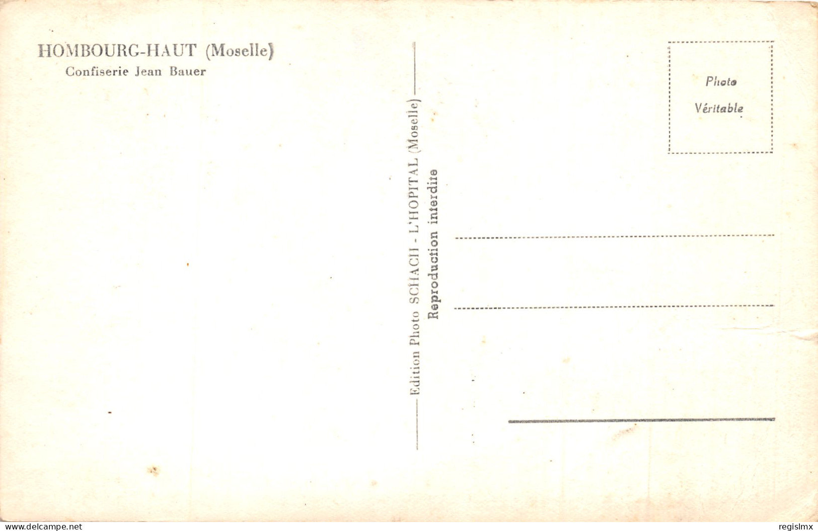 57-HOMBOURG HAUT-N°354-A/0181 - Autres & Non Classés