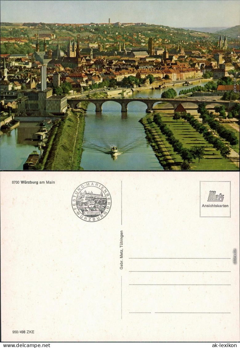 Ansichtskarte Würzburg Panorama-Ansicht Mit Brücke, Main 1990 - Wuerzburg