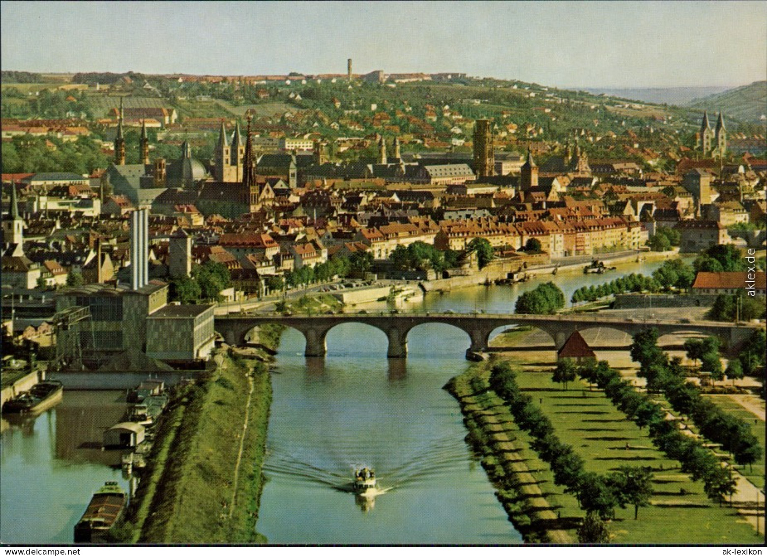 Ansichtskarte Würzburg Panorama-Ansicht Mit Brücke, Main 1990 - Wuerzburg