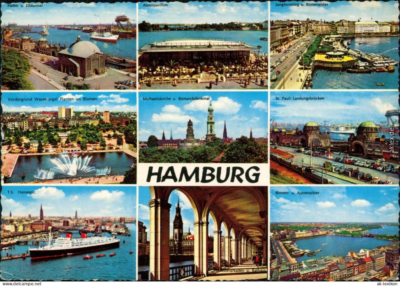 Hamburg Hafen, Jungfernstieg, Bismarckdenkmal, Landungsbrücken, Alster 1964 - Other & Unclassified