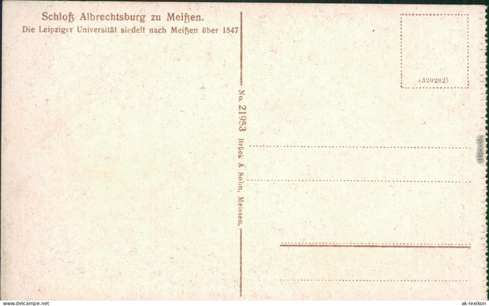 Meißen Schloss Albrechtsburg - Die Leipziger Universität  1547 1916 - Meissen