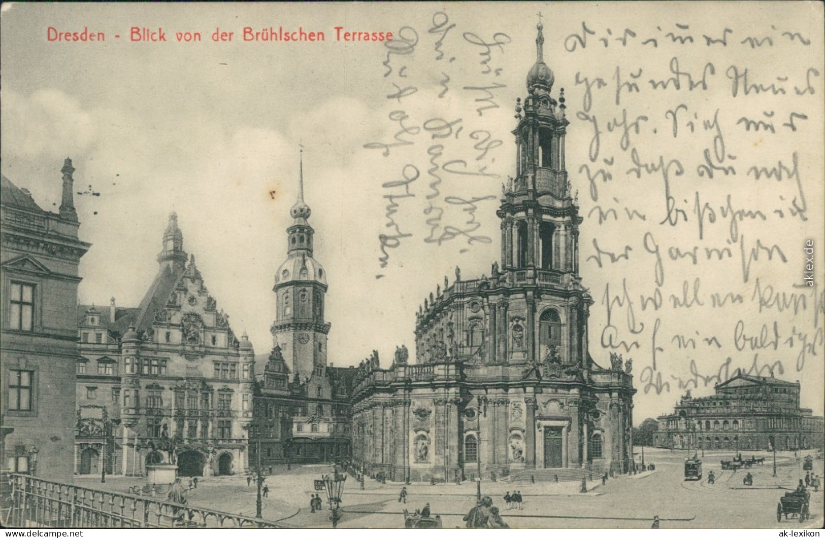 Innere Altstadt Dresden  Kathedrale Sanctissimae Trinitatis 1915 - Dresden