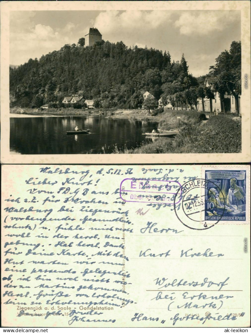 Ansichtskarte Ziegenrück&#47;Saale Panorama-Ansicht Am See 1956 - Ziegenrück