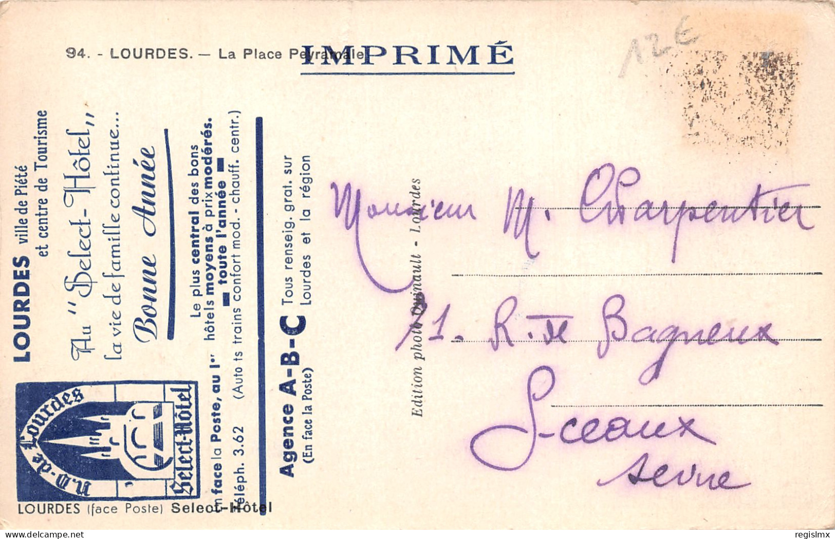 65-LOURDES-N°354-G/0035 - Lourdes