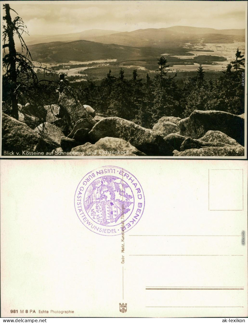 Wunsiedel (Fichtelgebirge) Blick V. Kösseine Auf Schneeberg Und Ochsenkopf 1940 - Wunsiedel