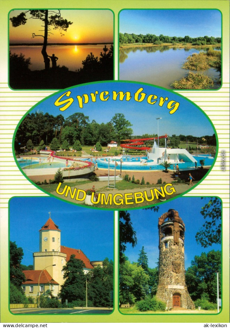 Spremberg Grodk Talsperre, Schwimmbad Badeanstalt, Schloß, Bismarckturm 1995 - Spremberg