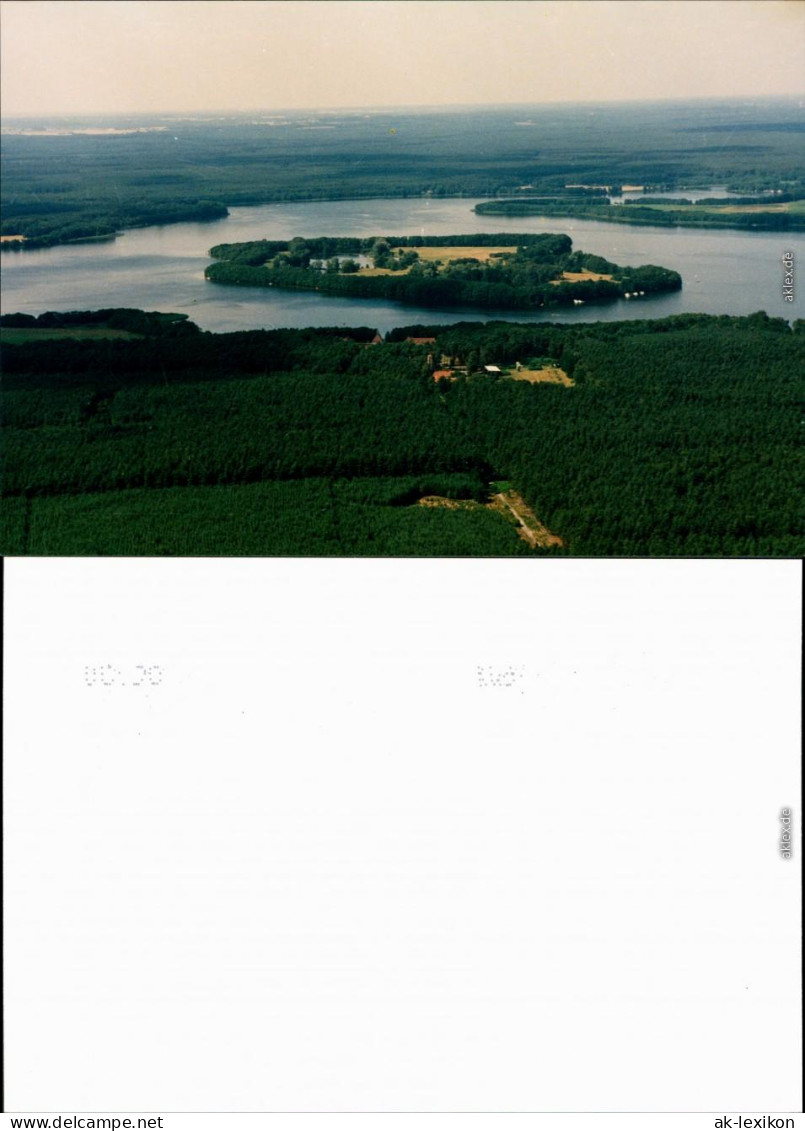 Foto Lindow (Mark) Luftbild Gudelacksee Insel 1996 Privatfoto  - Lindow