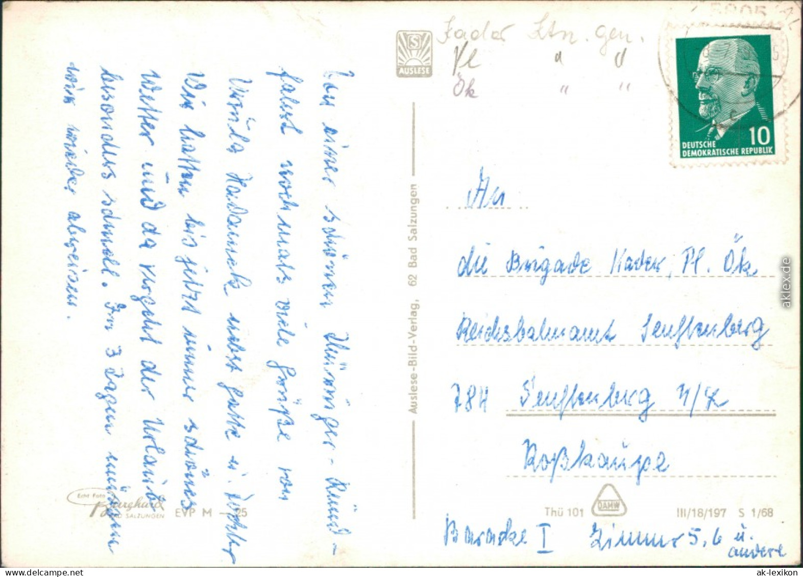 Inselberg, Friedrichroda, Steigermühle -Finsterbergen, Schweizerhaus G1968 - Other & Unclassified
