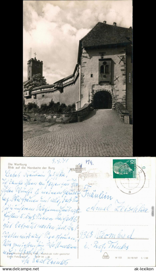 Ansichtskarte Eisenach Wartburg - Nordseite 1968 - Eisenach