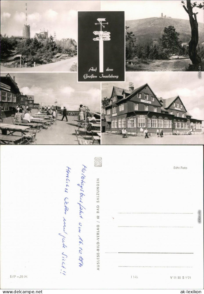 Ansichtskarte Brotterode Großer Inselberg / Inselsberg 1971 - Other & Unclassified