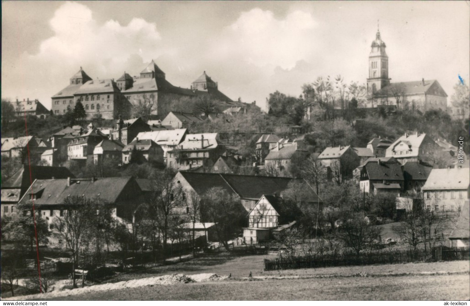 Ansichtskarte Augustusburg Blick Auf Den Ort, Kirche 1975 - Augustusburg