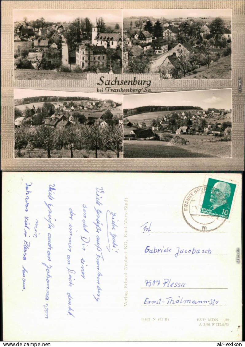 Ansichtskarte Sachsenberg-Georgenthal-Klingenthal Blick Auf Den Ort 1966 - Klingenthal