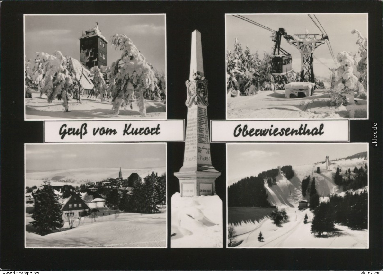 Oberwiesenthal Turm, Seilbahn, Sprungschanze, Blick Auf Den Ort 1965 - Oberwiesenthal