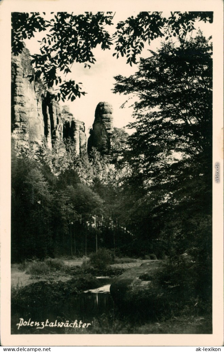 Ansichtskarte Hohnstein (Sächs. Schweiz) Polenztalwächter  - Hohnstein (Sächs. Schweiz)