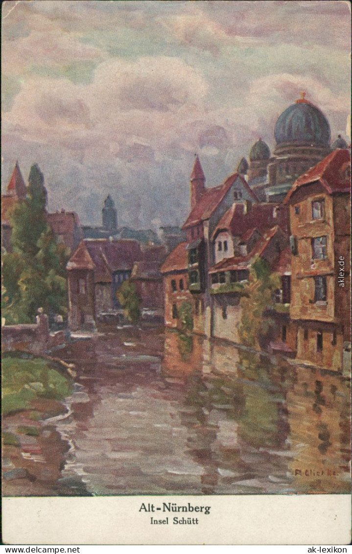 Ansichtskarte Nürnberg Insel Schütt - Gemälde - Aus Dem Deuschen Gauen 1914 - Nuernberg