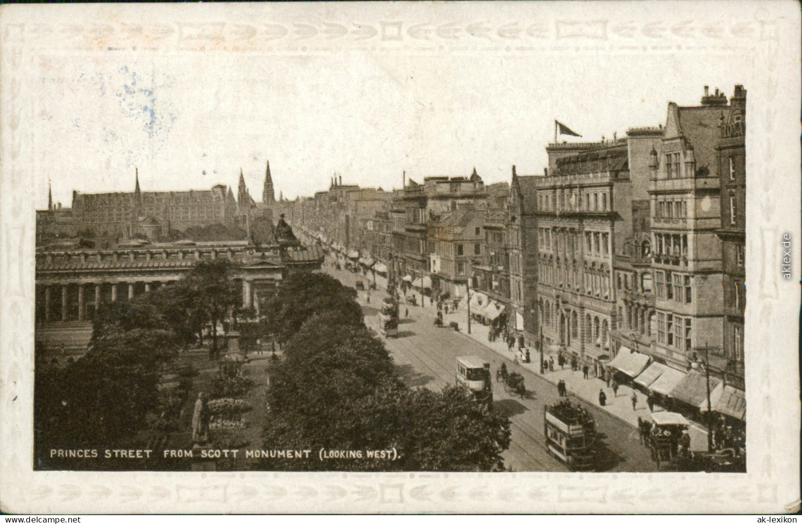 Edinburg Dùn Èideann Princes Street From Scott Monument (Looking West) 1929 - Sonstige & Ohne Zuordnung