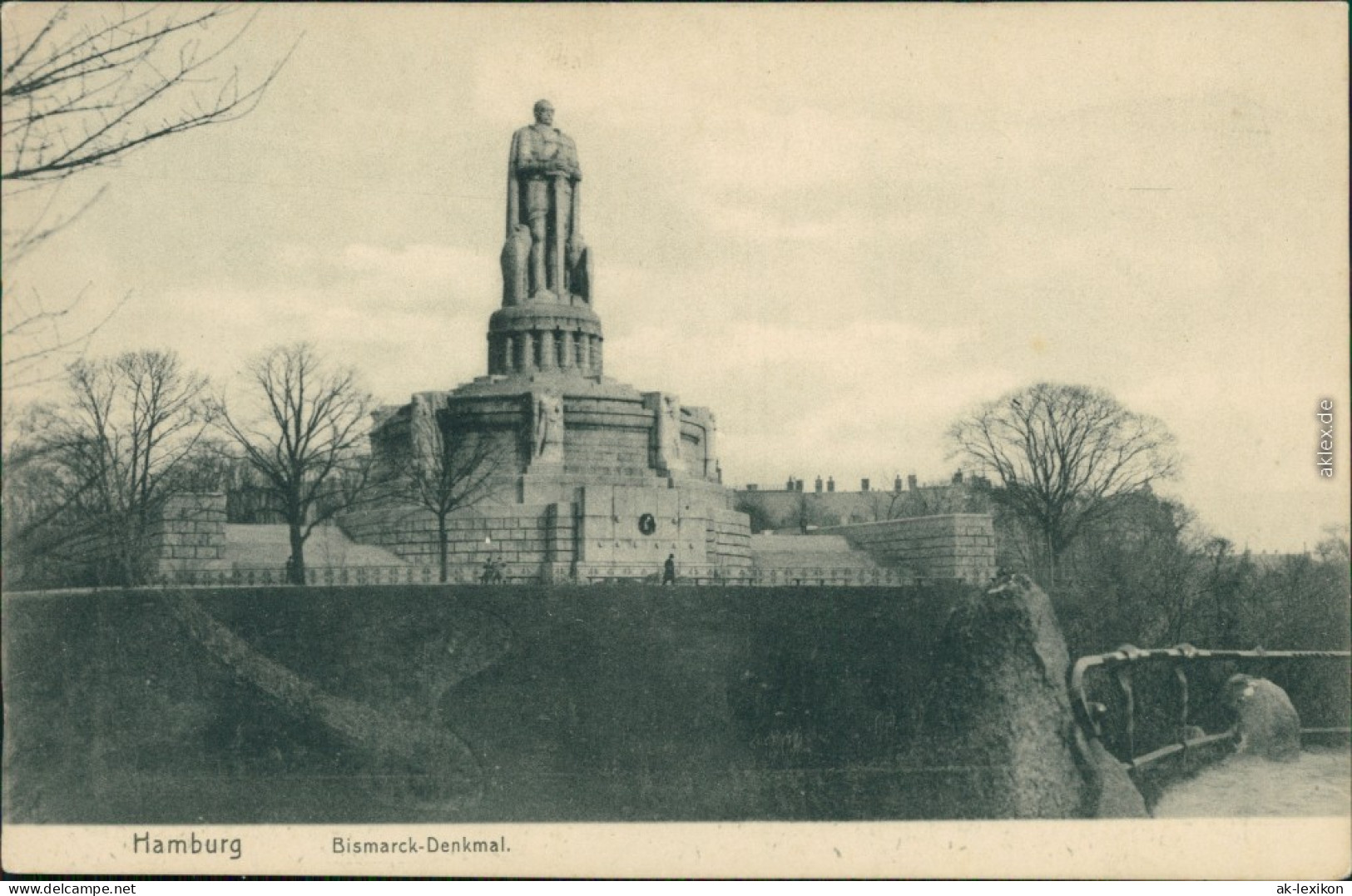 Ansichtskarte St. Pauli-Hamburg Bismarck-Denkmal 1917 - Other & Unclassified