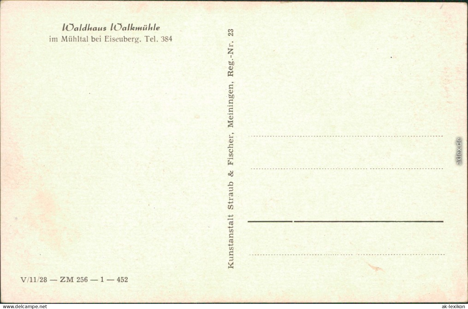 Ansichtskarte Eisenberg (Thüringen) Walkmühle Mit Weide 1956 - Eisenberg