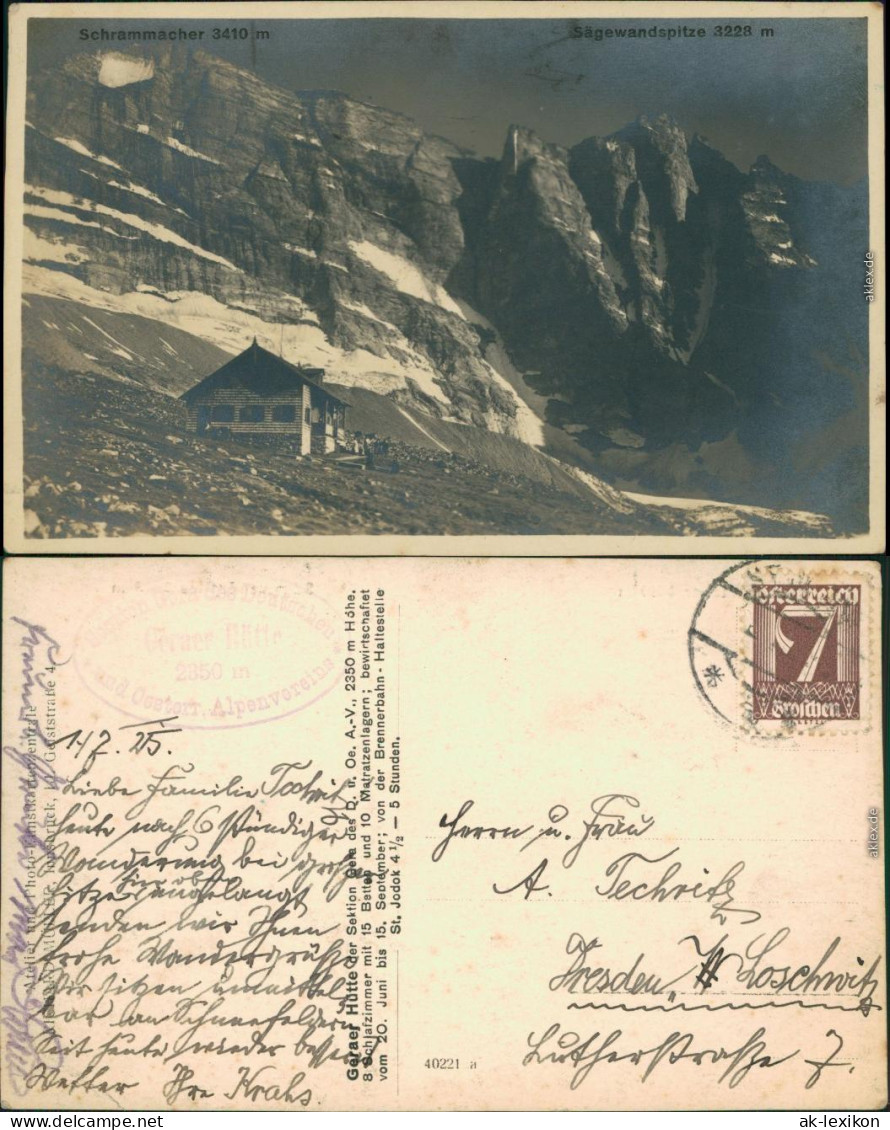 Steinach (Brenner) Schrammacher (3410 M) - Sägenwandspitze (3223 M) 1925 - Andere & Zonder Classificatie