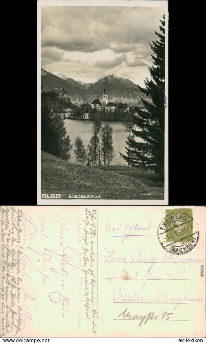 Ansichtskarte Bled Veldes See Mit Kirche Auf Der Insel 1933 - Slowenien