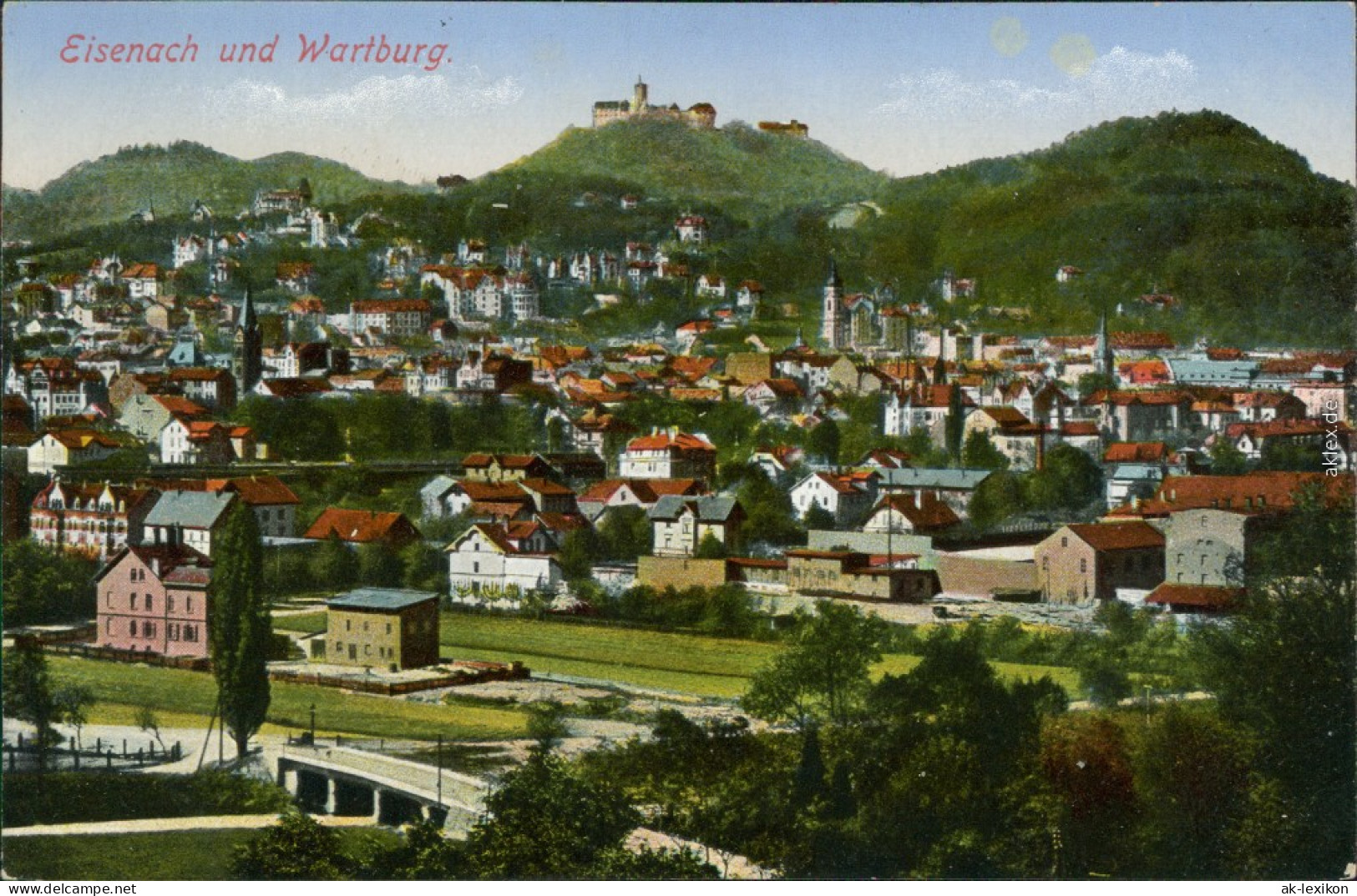 Ansichtskarte Eisenach Wartburg Mit Panorama Vom Ort 1914 - Eisenach