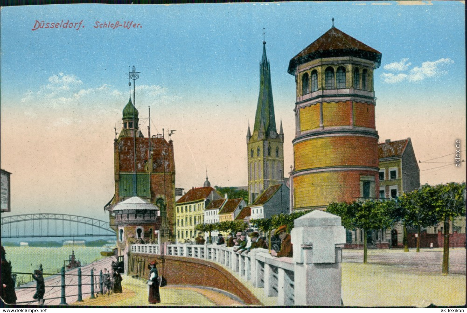 Ansichtskarte Benrath-Düsseldorf Schloss-Ufer 1915 - Düsseldorf