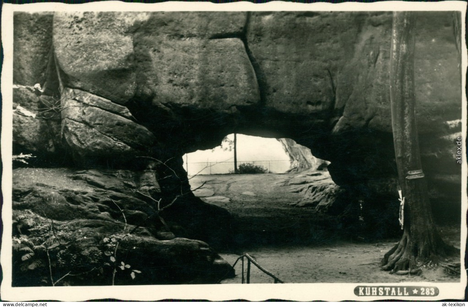 Ansichtskarte Kirnitzschtal Kuhstall, Himmelsleiter - Sächsische Schweiz 1932 - Kirnitzschtal