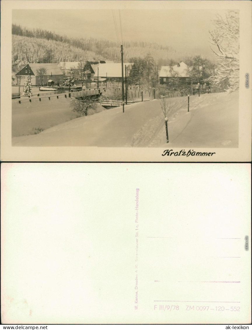 Kratzhammer-Altenberg (Erzgebirge) Blick In Den Ort - Winterszene 1978 - Altenberg