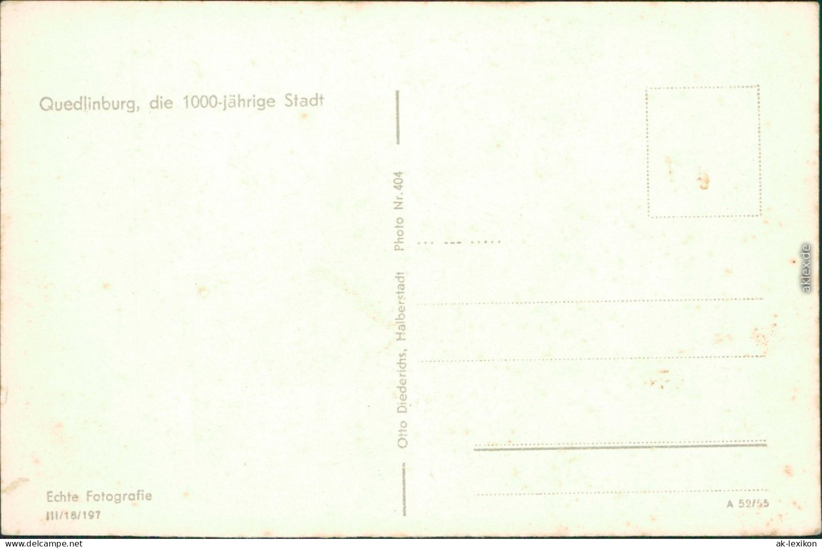 Ansichtskarte Quedlinburg Blick Auf Den Ort 1955 - Other & Unclassified