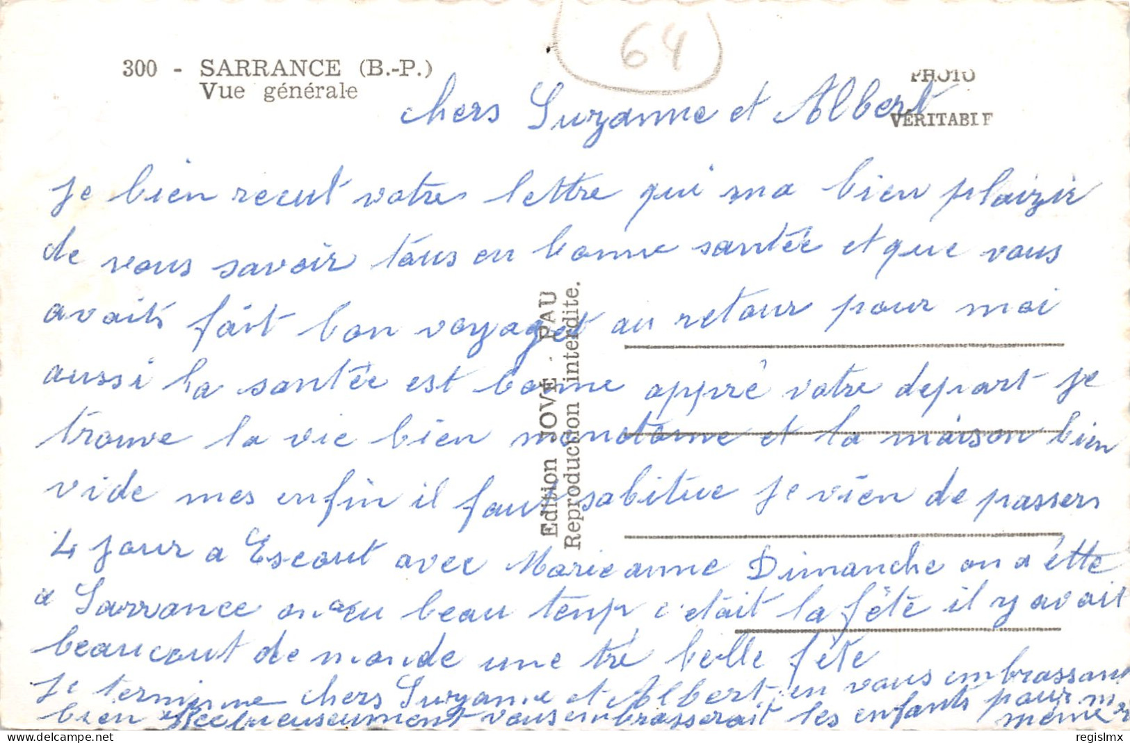 64-SARRANCE-N°354-E/0293 - Autres & Non Classés